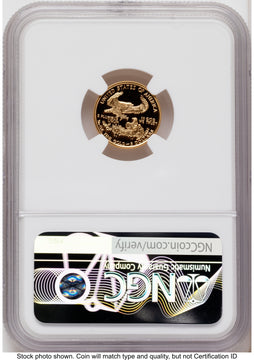 1994-W Proof Gold Eagle 1/10 oz Red Book NGC PF70
