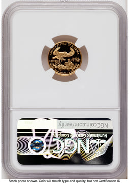 1998-W Proof Gold Eagle 1/10 oz Red Book NGC PF70