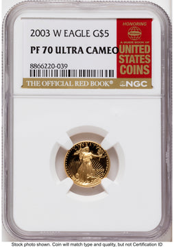 2003-W Proof Gold Eagle 1/10 oz Red Book NGC PF70