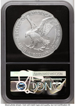2023-W Burnished Silver Eagle 1 oz AR /David J Ryder Mint Director's Series NGCX MS10 Ed Moy