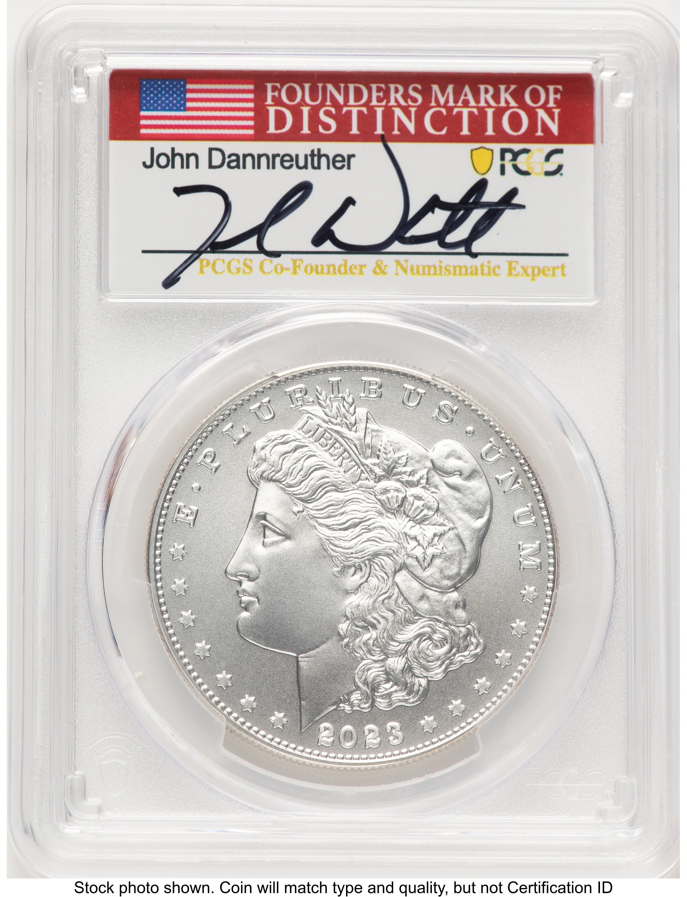 2023 6 Coin Morgan & Peace Dollar Set MS/PR/REV AR John Dannreuther PCGS PR70