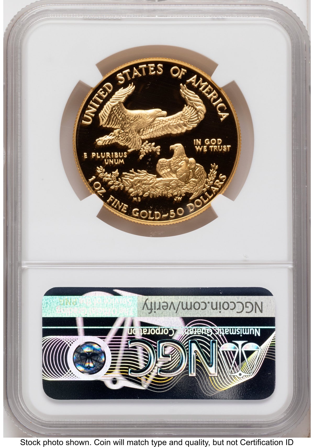 1986-W Proof Gold Eagle 1 oz Anna Cabral NGC PF70
