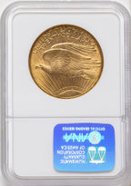 1911-D $20 Saint-Gaudens Double Eagle NGC MS65