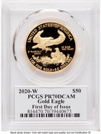 2020-W Proof Gold Eagle 1 oz FDI John Dannreuther PCGS PR70