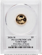 2020-W Proof Gold Eagle 1/10 oz FDI John Dannreuther PCGS PR70