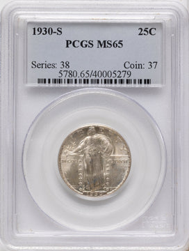 1930-S 25C Standing Liberty Quarter PCGS MS65