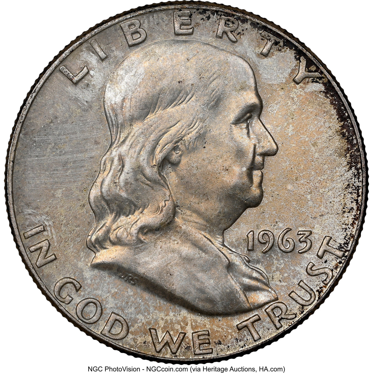1963-D 50C FL Franklin Half Dollar NGC MS66
