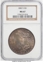 1882-S Morgan Dollar NGC MS67