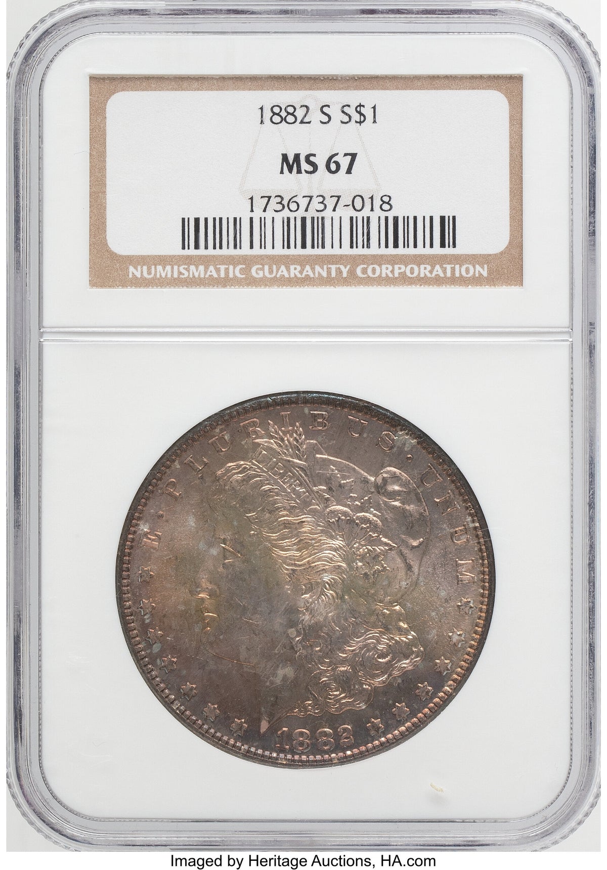1882-S Morgan Dollar NGC MS67