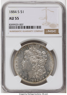 1884-S Morgan Dollar NGC AU55