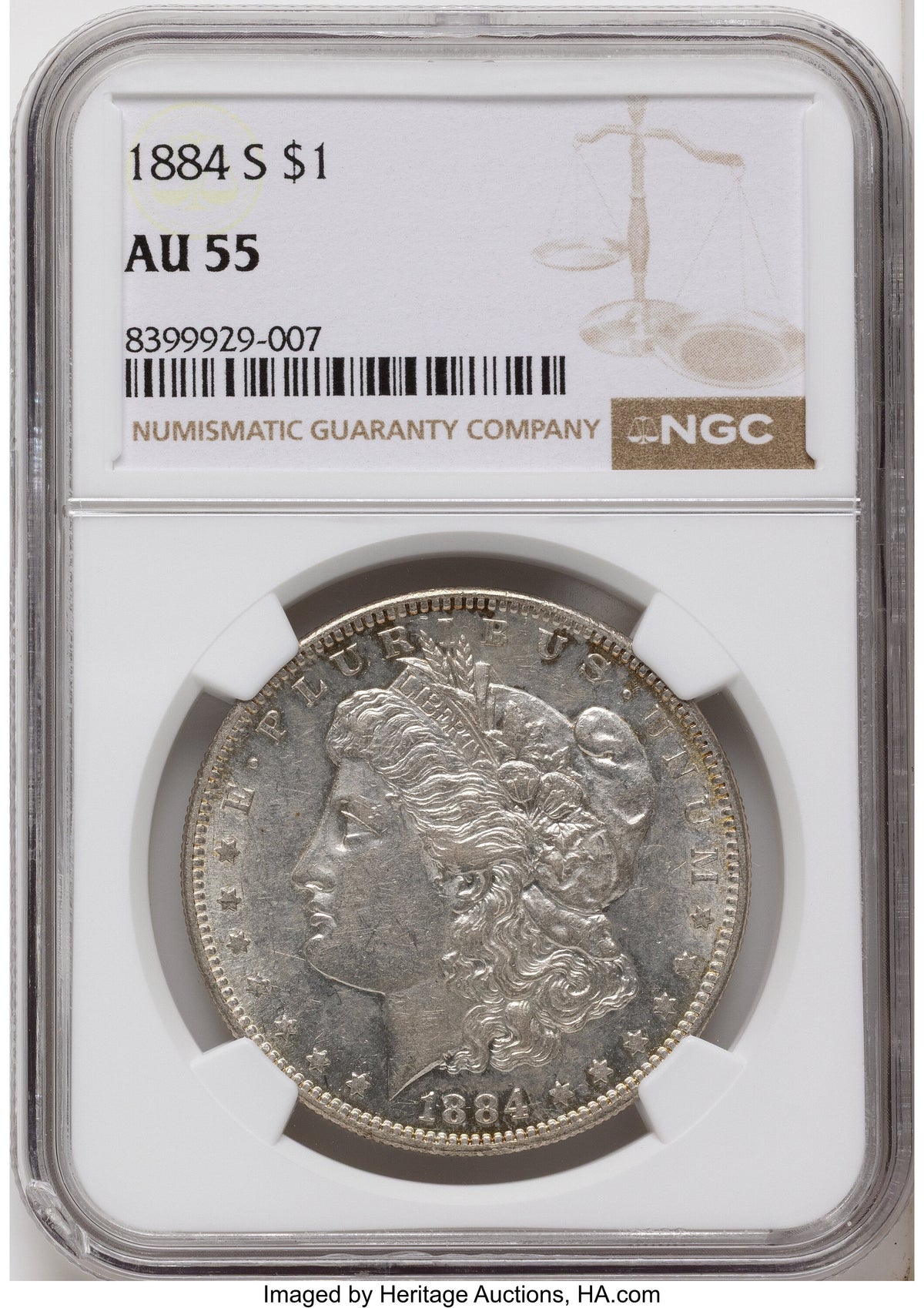 1884-S Morgan Dollar NGC AU55