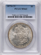 1878-CC Morgan Dollar PCGS MS63
