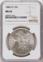 1884-CC Morgan Dollar NGC MS65