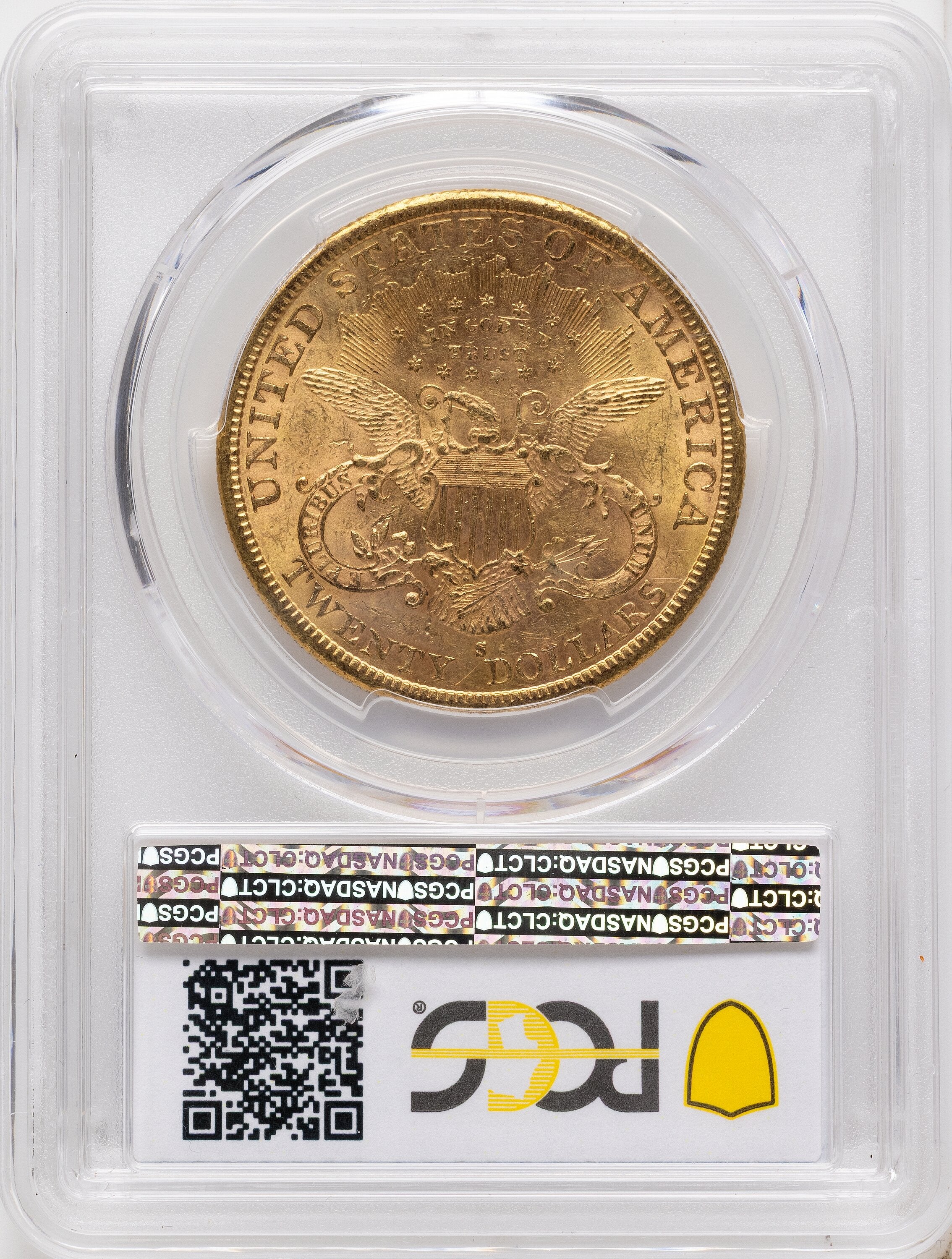 1882-S $20 Blue Gradient Liberty Double Eagle PCGS MS61 | LCR Coin