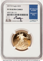 2019-W Proof Gold Eagle 1/2 oz NGC PF70 Ed Moy