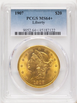 1907 $20 Liberty Liberty Double Eagle PCGS MS64+