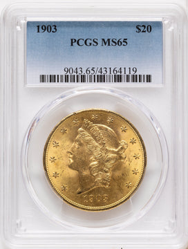 1903 $20 Liberty Double Eagle PCGS MS65