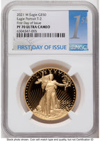 2021-W Type 2 Proof Gold Eagle 1 oz FDI 1ST NGC PF70