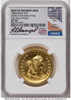 2026 Best of the Mint 1804 Gold Dollar 1 oz FDI Ron Harrigal America 250 NGC MS70