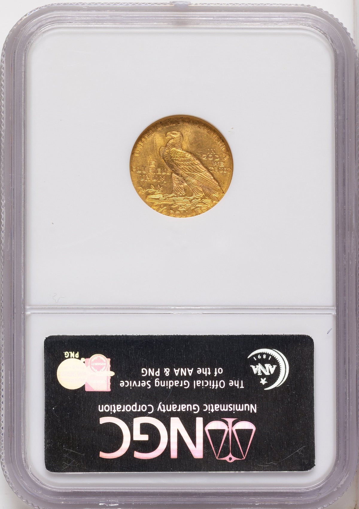 1912 $2.50 Indian Quarter Eagle NGC MS62