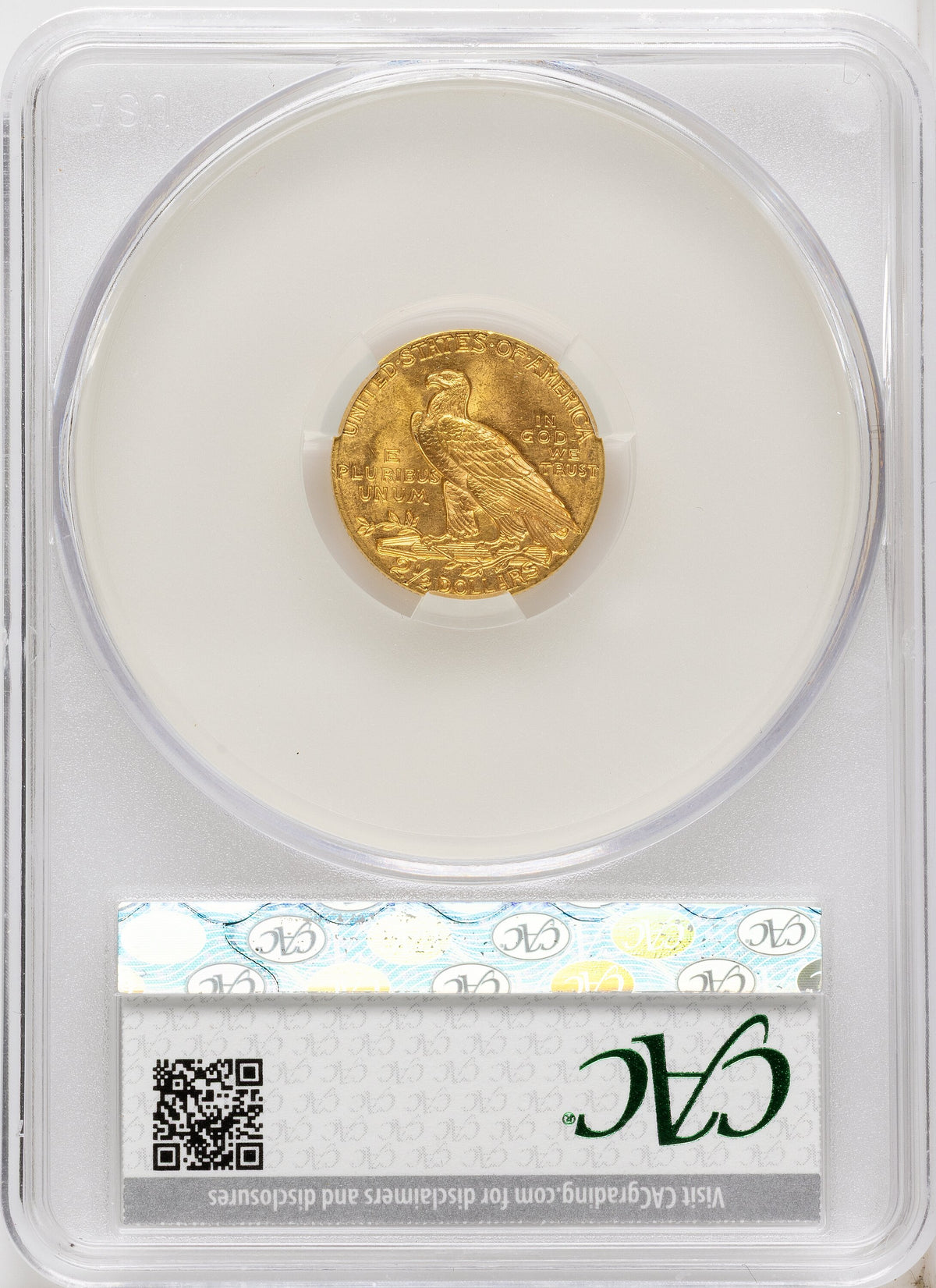 1911 $2.50 Indian Quarter Eagle CACG MS65
