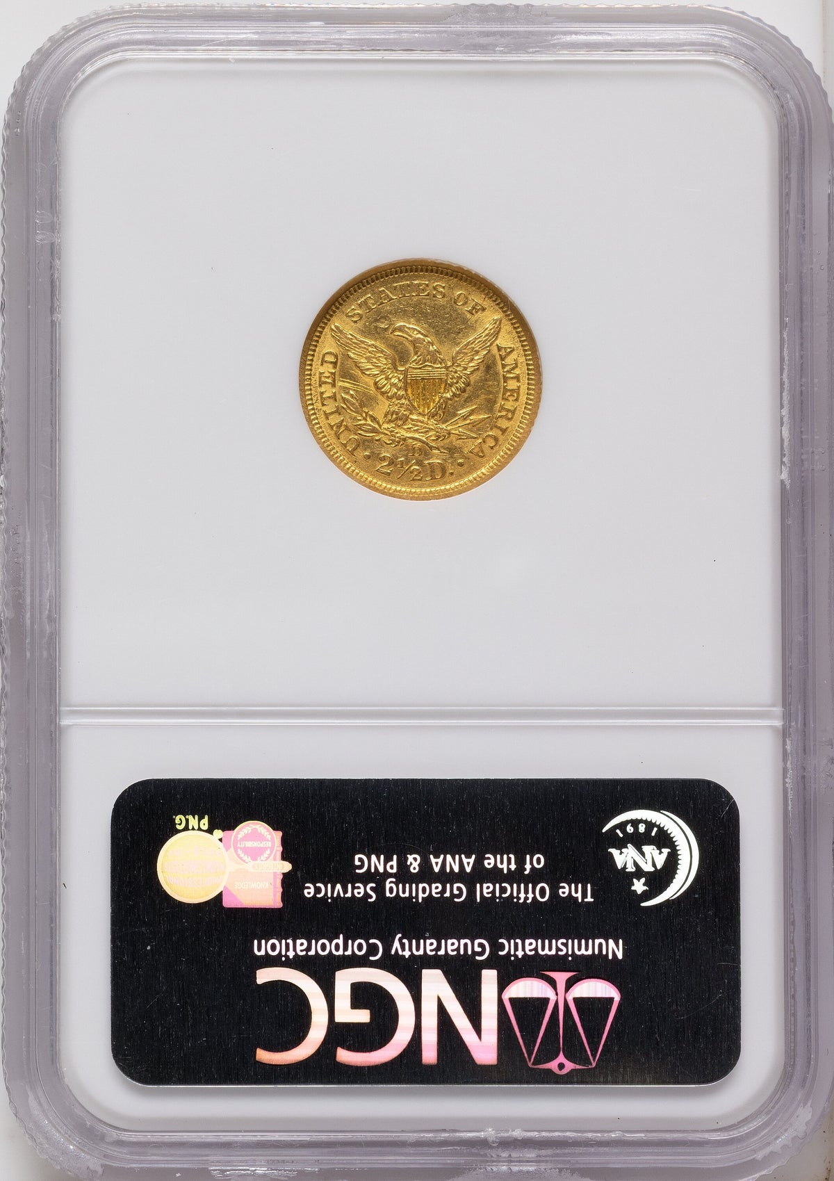 1843-D $2.50 Small D Liberty Quarter Eagle NGC AU53