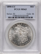 1890-CC Morgan Dollar PCGS MS63