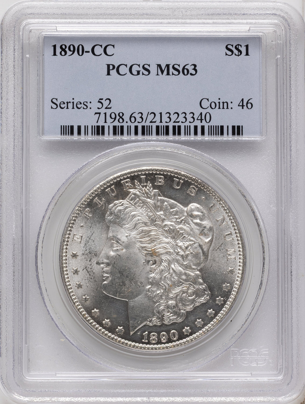 1890-CC Morgan Dollar PCGS MS63