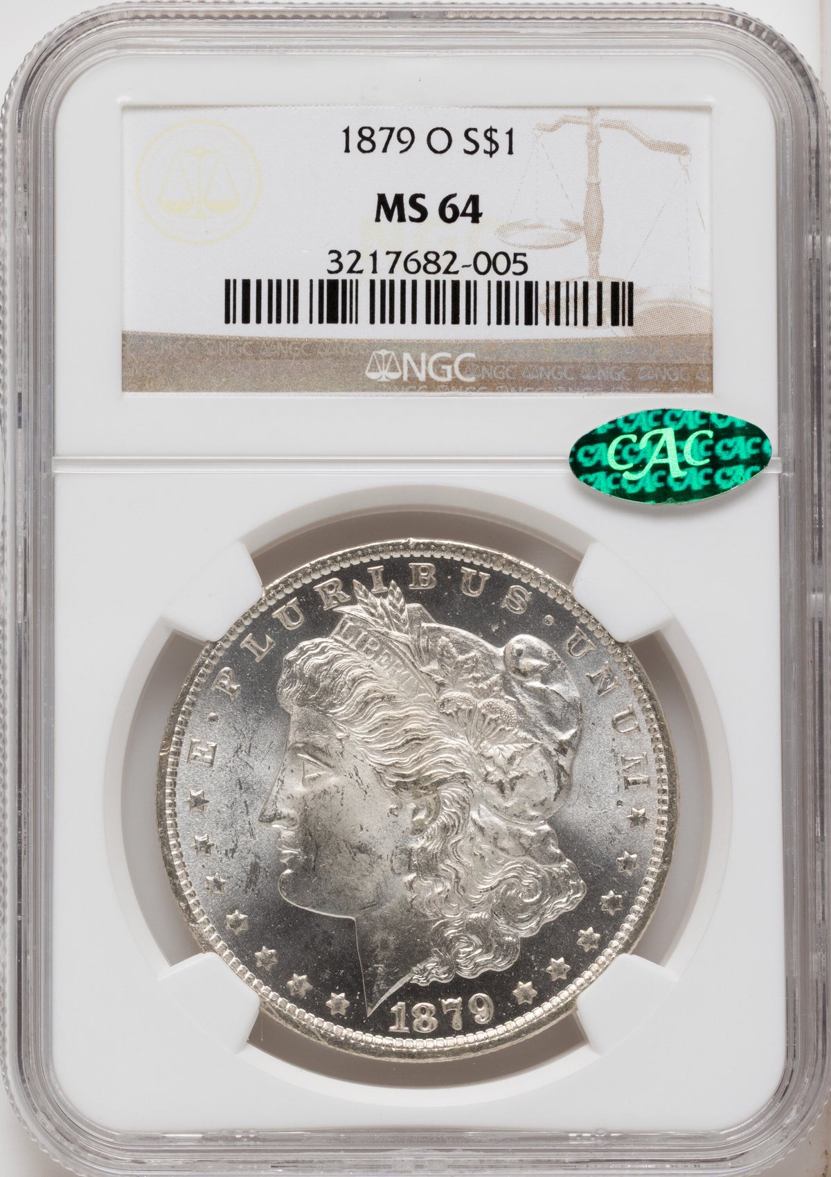 1879-O CAC Morgan Dollar NGC MS64