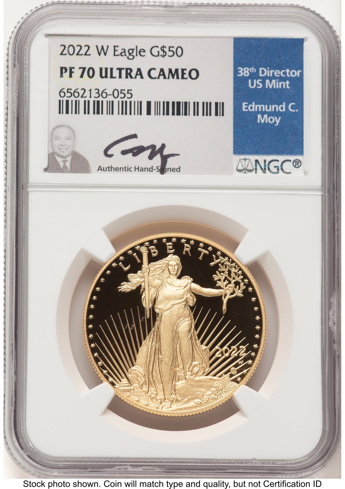 2022-W Proof Gold Eagle 1 oz NGC PF70 Ed Moy