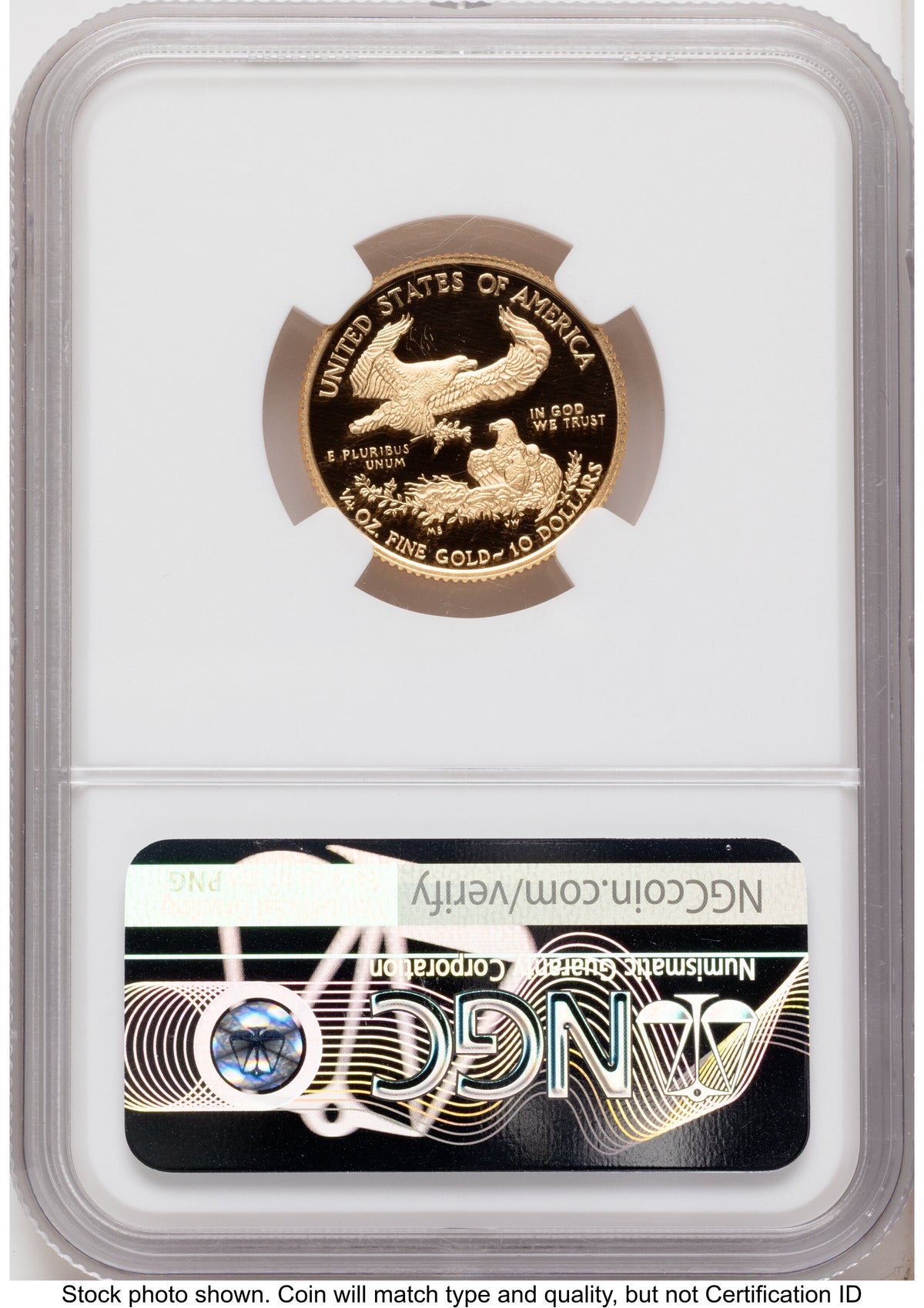 2021-W Type 1 Proof Gold Eagle 1/4 oz NGC PF70 Ed Moy