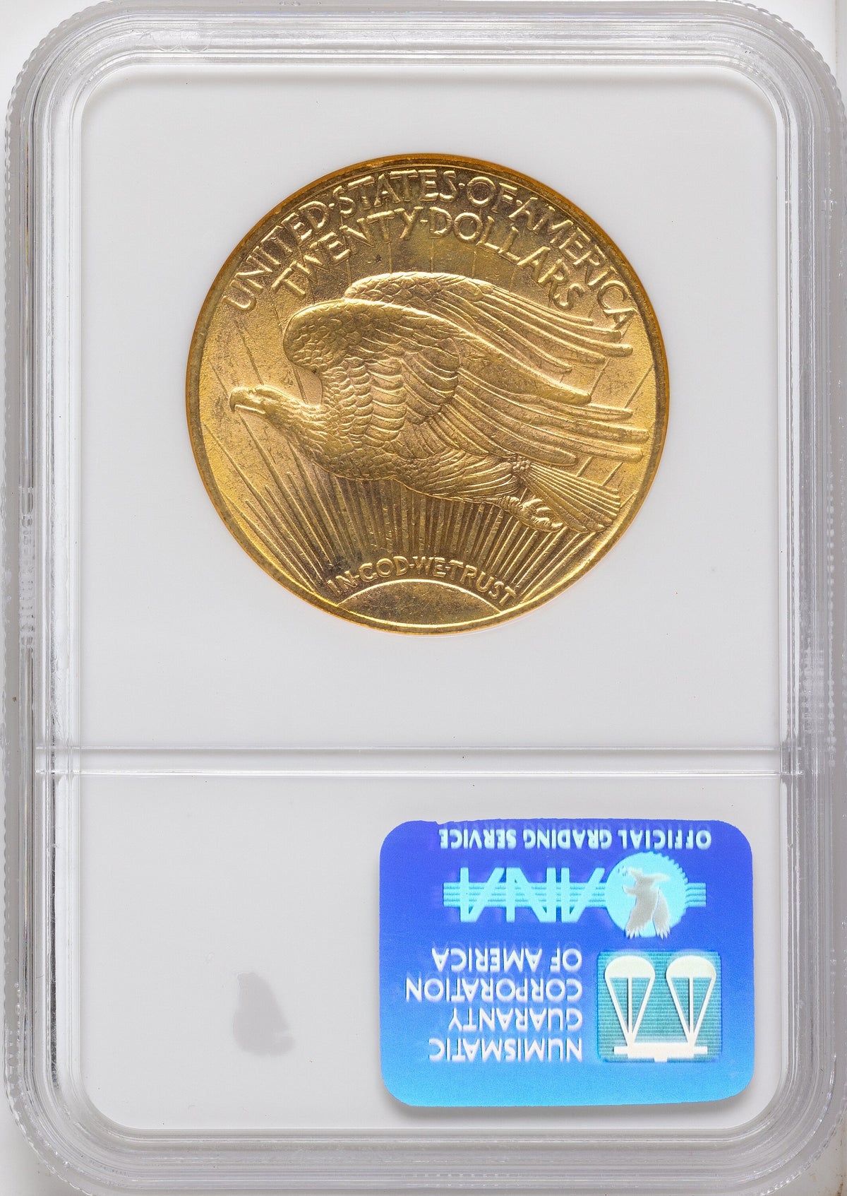 1908-D $20 MOTTO Saint-Gaudens Double Eagle NGC MS62