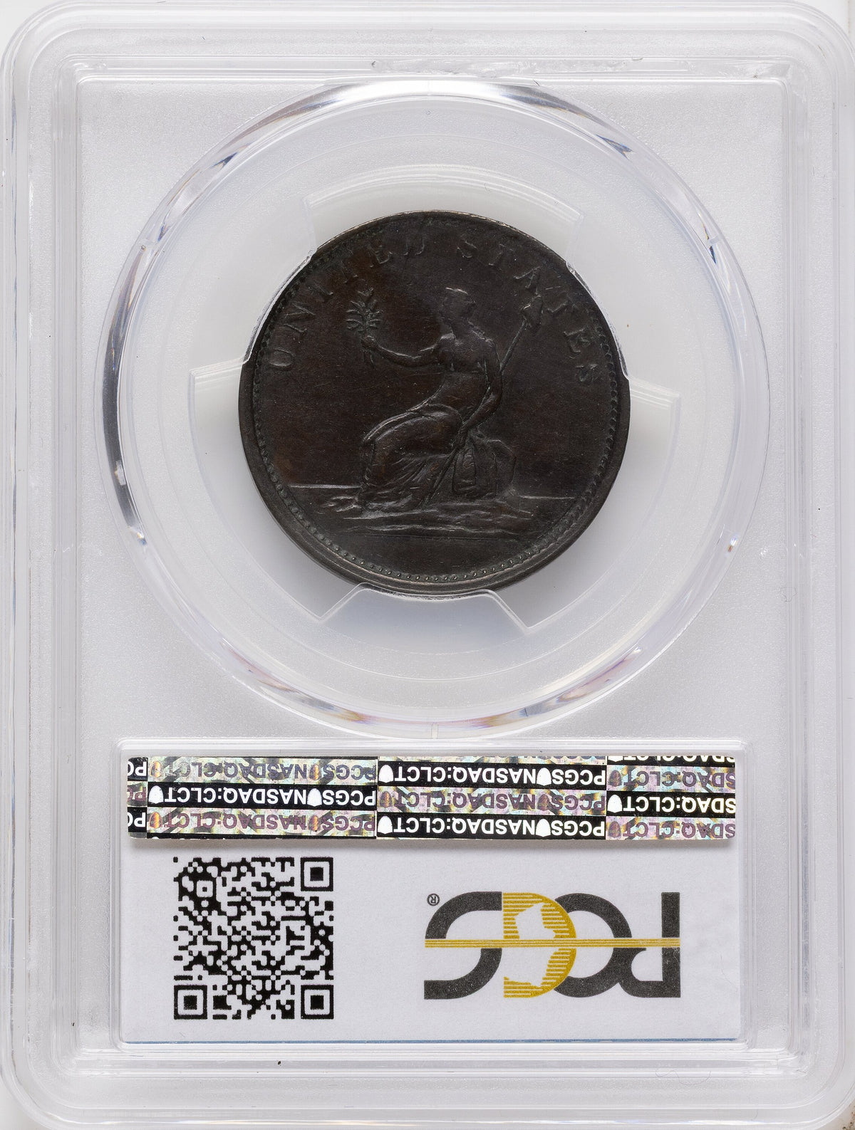 1783 COPPER Washington Draped Bust No Button BN Colonials PCGS AU53