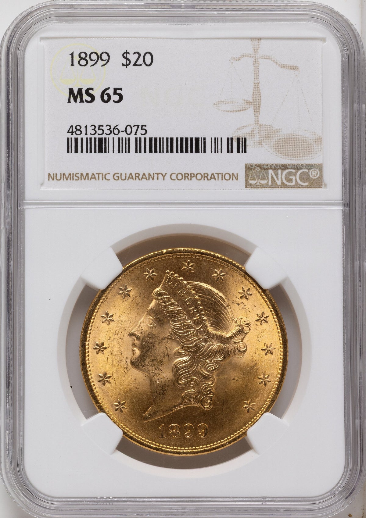 1899 $20 Liberty Double Eagle NGC MS65