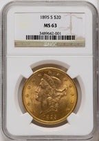 1895-S $20 Liberty Double Eagle NGC MS63