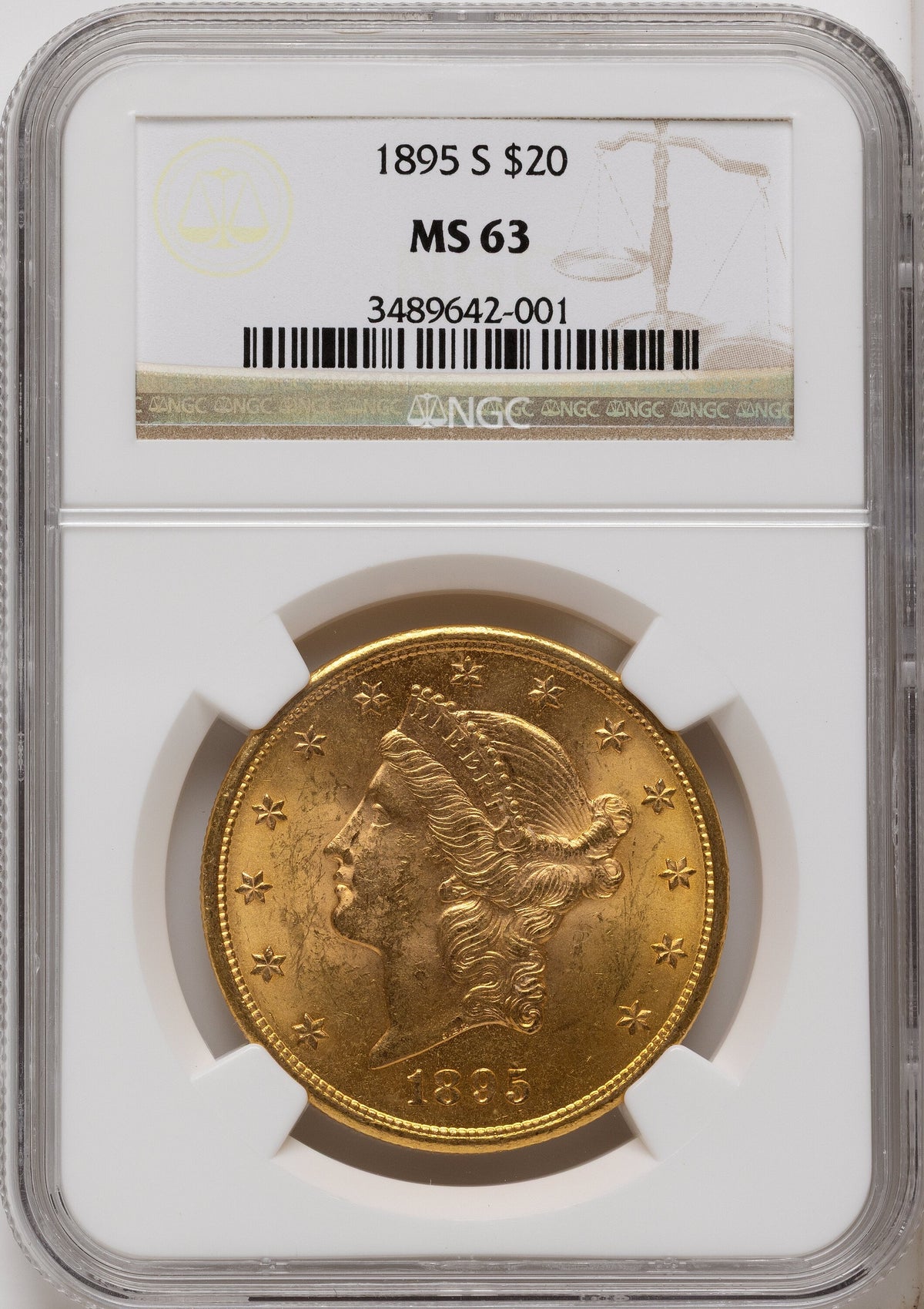 1895-S $20 Liberty Double Eagle NGC MS63
