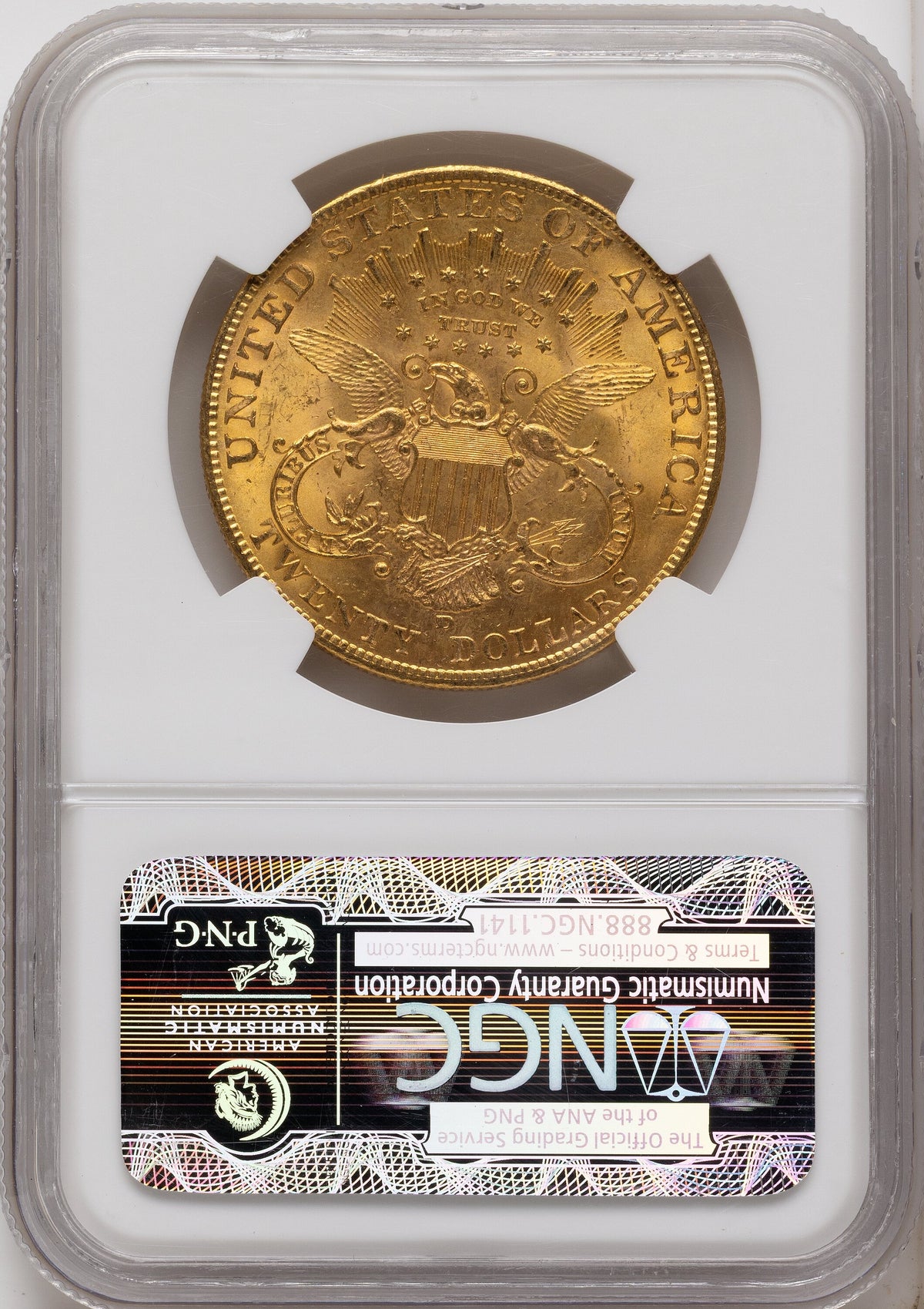 1906-D $20 Liberty Double Eagle NGC MS63