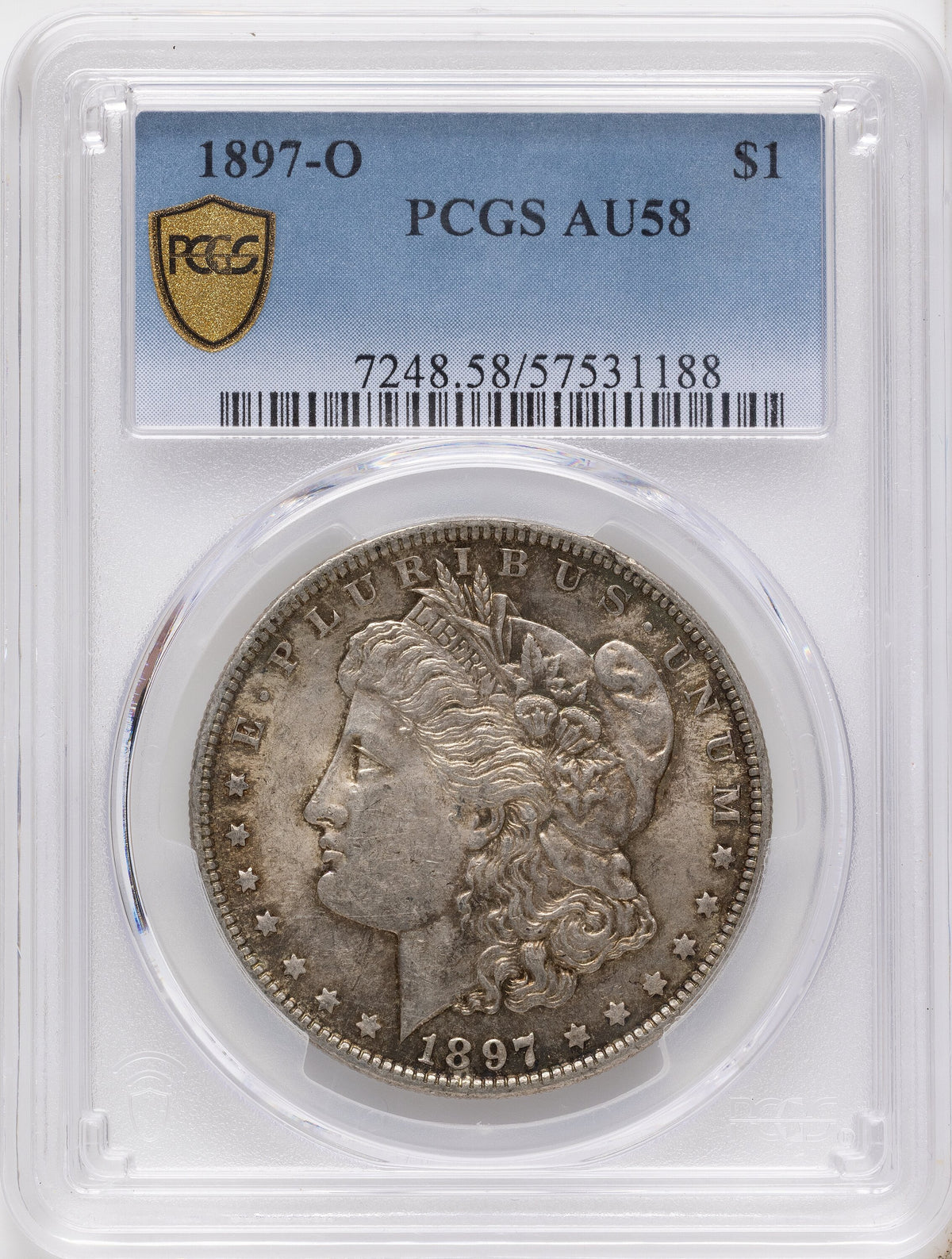 1897-O Morgan Dollar PCGS AU58