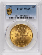 1897 $20 Liberty Double Eagle PCGS MS65