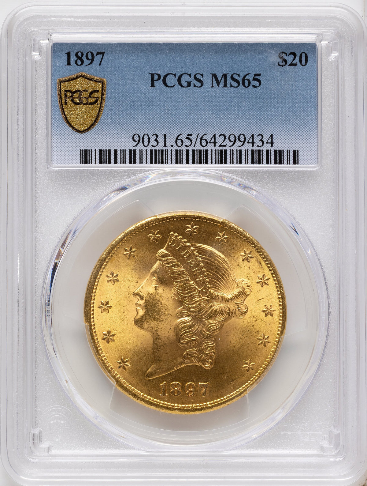 1897 $20 Liberty Double Eagle PCGS MS65