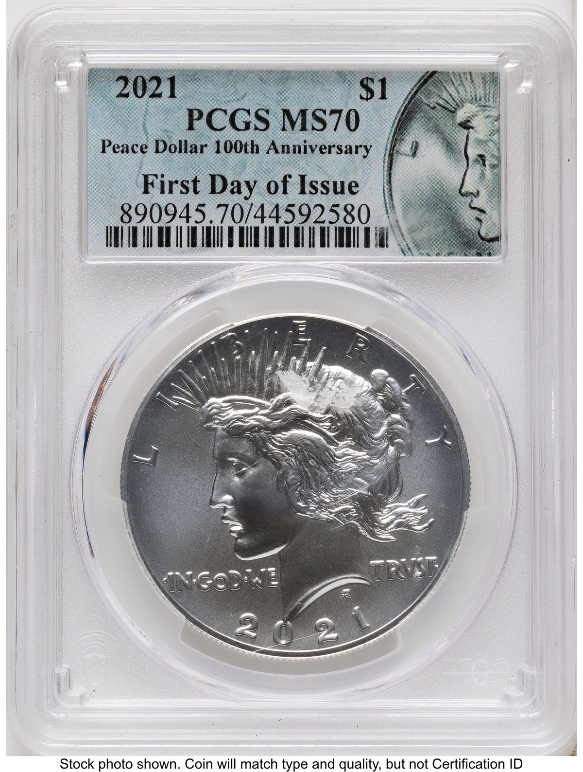 2021 6 Coin Morgan & Peace Dollar Set FDI Morgan/Peace Label PCGS MS70