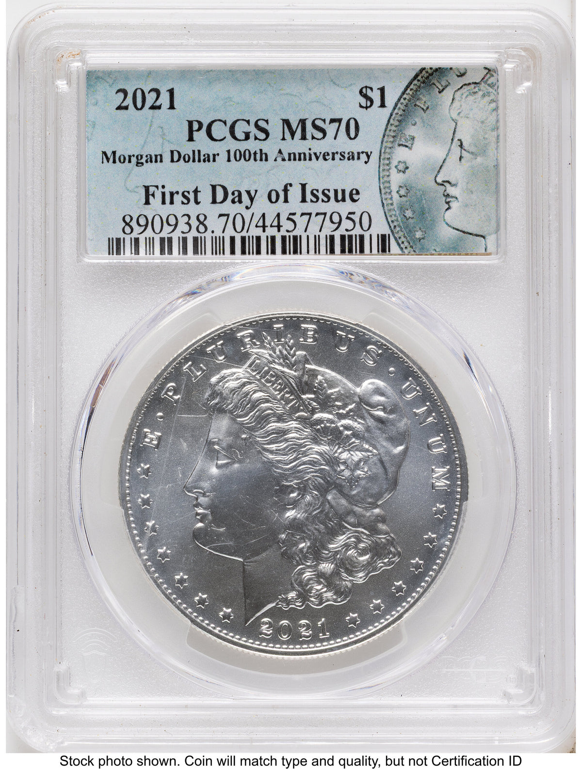 2021 6 Coin Morgan & Peace Dollar Set FDI Morgan/Peace Label PCGS MS70