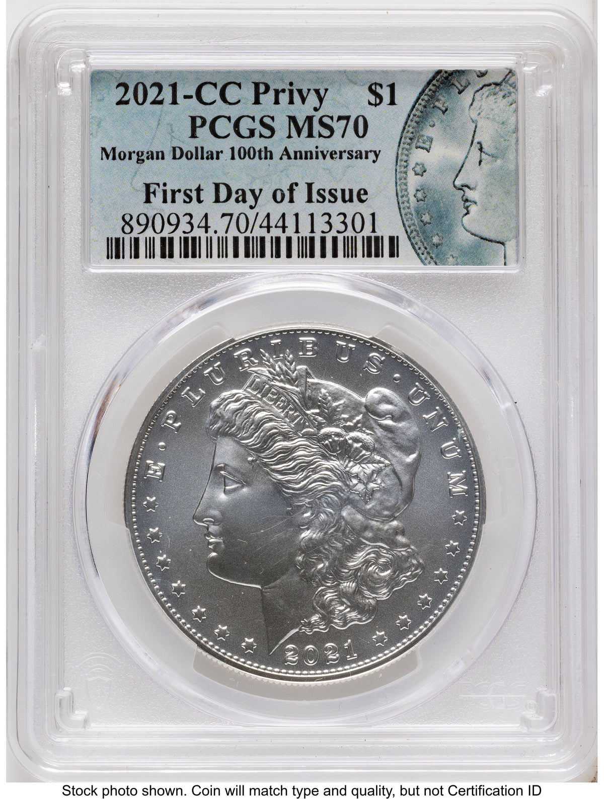 2021 6 Coin Morgan & Peace Dollar Set FDI Morgan/Peace Label PCGS MS70