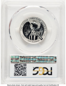 2007-W Reverse Proof Platinum Eagle 1/2 oz Blue Gradient PCGS PR70