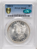1880-S CAC Morgan Dollar PCGS MS68