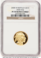 2008-W Proof Gold Buffalo 1.85 oz Brown Label NGC PF70