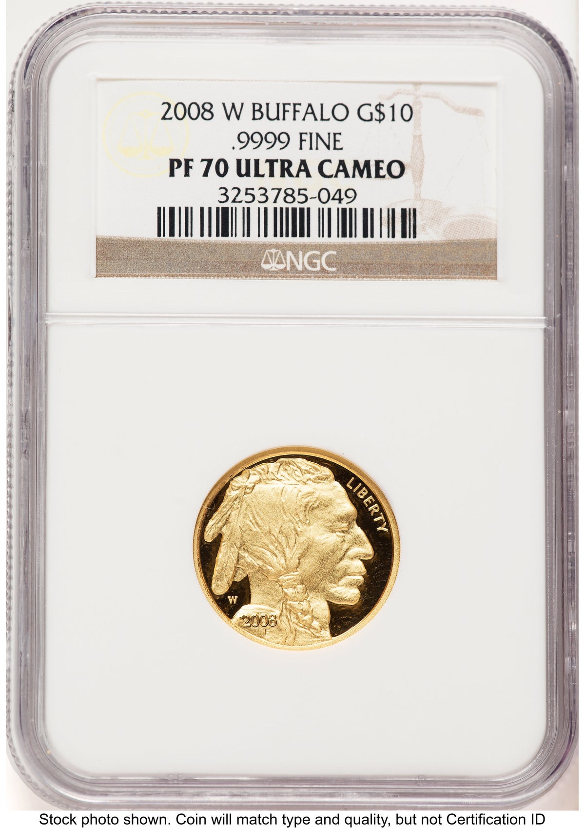 2008-W Proof Gold Buffalo 1.85 oz Brown Label NGC PF70
