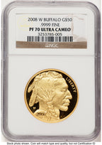 2008-W Proof Gold Buffalo 1.85 oz Brown Label NGC PF70