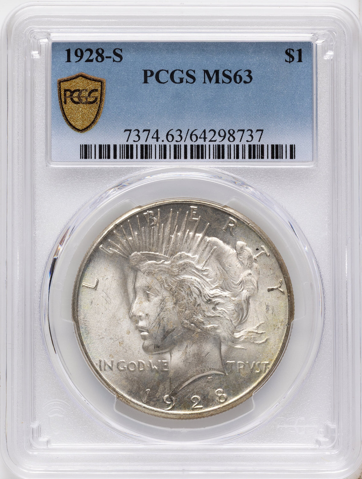 1928-S Peace Dollar PCGS MS63