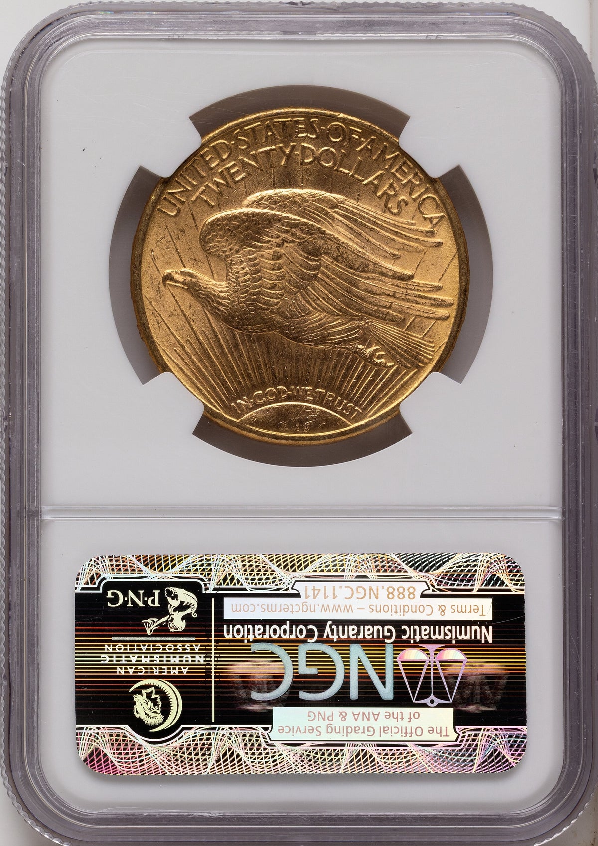 1913-D $20 Saint-Gaudens Double Eagle NGC MS63